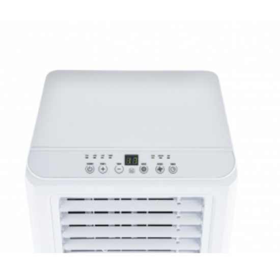 Aer conditionat portabil Zilan ZLN2495 Alb, functie de racire, dezumidificare si ventilatie, Telecomanda, 2 trepte de viteza, 7000 BTU