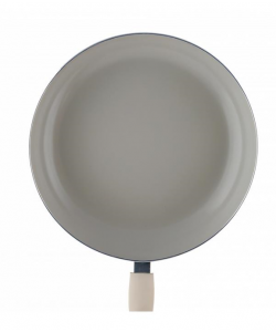 Tigaie ceramica Ertone ERT-MN 720, 20 cm, maner silicon detasabil, Crem/Negru