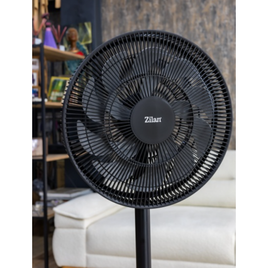 Ventilator cu picior Zilan ZLN2563, Inaltime reglabila, Inclinatie reglabila, Grilaj 41 cm, 3 trepte de viteza, Putere 50W
