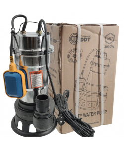 Pompa pentru apa murdara , cu plutitor si tocator , 3000 W , Adancime evacuare maxim 8 Metri, corp inox