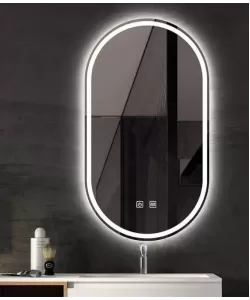 Oglinda LED Ovala 50x80, Velara Touch, Sistem Dezaburire, Dimabila Oglinda LED Ovala 50x80, Velara Touch, Sistem Dezaburire, Dimabila