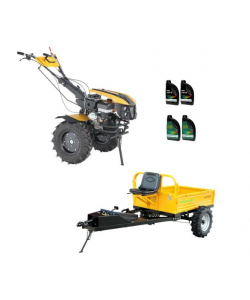 ProGARDEN Pachet Campo 1873 Alpine V2 Motocultor 18CP + RM500T Remorca + 4L Ulei