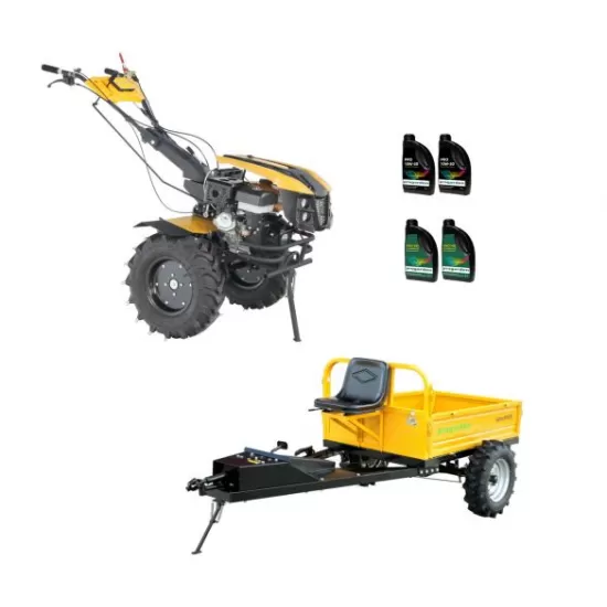 ProGARDEN Pachet Campo 1873 Alpine V2 Motocultor 18CP + RM500T Remorca + 4L Ulei ProGARDEN Pachet Campo 1873 Alpine V2 Motocultor 18CP + RM500T Remorca + 4L Ulei