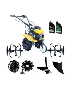 ProGARDEN Pachet Campo 703 Motocultor 7CP+ Plug simplu + Plug bilonat/rarita + 2 roti metalice 350x6 + 2L Ulei ProGARDEN Pachet Campo 703 Motocultor 7CP+ Plug simplu + Plug bilonat/rarita + 2 roti metalice 350x6 + 2L Ulei