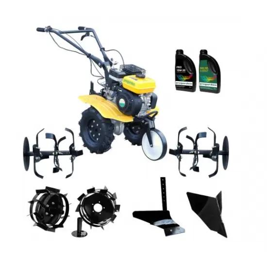 ProGARDEN Pachet Campo 703 Motocultor 7CP+ Plug simplu + Plug bilonat/rarita + 2 roti metalice 350x6 + 2L Ulei ProGARDEN Pachet Campo 703 Motocultor 7CP+ Plug simplu + Plug bilonat/rarita + 2 roti metalice 350x6 + 2L Ulei