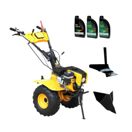 ProGARDEN Pachet Campo 873 Alpine motocultor 7CP + Plug simplu + Plug bilonat/rarita + 3L Ulei