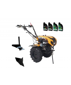 ProGARDEN Pachet Campo 1844 Motocultor 18CP + Plug simplu + Plug bilonat/rarita + 4L Ulei