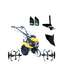 ProGARDEN Pachet Campo 703 Motocultor 7CP + Plug simplu + Plug bilonat/rarita + 2L Ulei