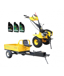 ProGARDEN Pachet Campo 873 Alpine motocultor 7CP + Remorca RM500T + 3L Ulei