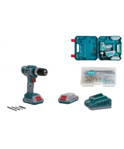 TOTAL - Masina de gaurit cu percutie si acumulator 20V-2.0Ah Li-Ion P20S (2 acumulatori) new SS TOTAL - Masina de gaurit cu percutie si acumulator 20V-2.0Ah Li-Ion P20S (2 acumulatori) new SS