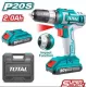 TOTAL - Masina de gaurit cu percutie si acumulator 20V-2.0Ah Li-Ion P20S (2 acumulatori) new SS TOTAL - Masina de gaurit cu percutie si acumulator 20V-2.0Ah Li-Ion P20S (2 acumulatori) new SS
