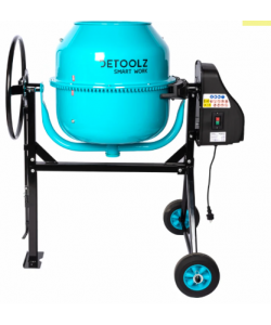 Betoniera Detoolz 160L, 1000W, cu roti si coroana de fonta