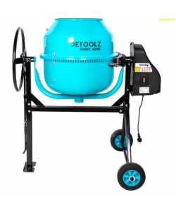 Betoniera Detoolz 180L, 1000W, cu roti si coroana de fonta