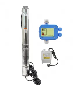 Kit hidrofor electronic cu pompa submersibila Zinith Italiy - 3STM122, 1.25 Kw, refulare 140m si Presostat electronic automat LPC-1 Kit hidrofor electronic cu pompa submersibila Zinith Italiy - 3STM122, 1.25 Kw, refulare 140m si Presostat electronic automat LPC-1