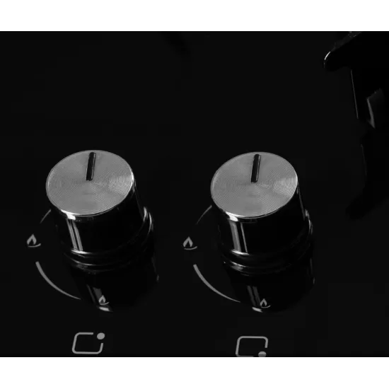 Plita incorporabila Hausberg HB-565NG, Negru, Gaz, 5 arzatoare