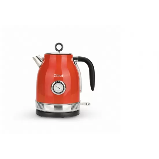 Fierbator RETRO Zilan ZLN7033 Rosu, Capacitate 1.7 Litri, Putere 2200W, Rotire 360