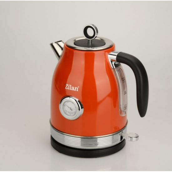 Fierbator RETRO Zilan ZLN7033 Rosu, Capacitate 1.7 Litri, Putere 2200W, Rotire 360