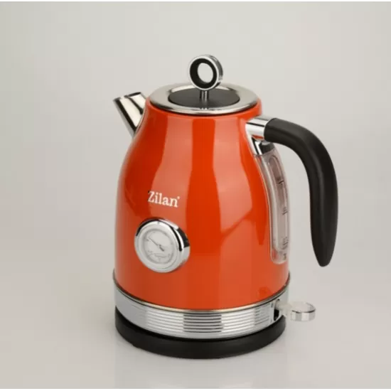 Fierbator RETRO Zilan ZLN7033 Rosu, Capacitate 1.7 Litri, Putere 2200W, Rotire 360