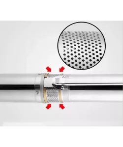 Pompa submersibila multietajata de mare adancime DDT, 4SDM10/12, 1500 W, apa curata, carcasa inox-fonta, debit maxim 8000 L/h, inaltime maxima 120m, diametru pompa 100 mm, panou comanda, 15m cablu 4 f