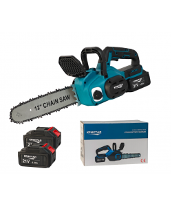 Drujba ,mini fierastrau cu acumulator DDT-CRISTAL, 21V,4A,Brushless, Motor fără perii, 3500 W, Lubrifiere automată a lanțului, Lungimea lamei de 40 cm, Ideala pentru lemne de foc și tăierea copacilor