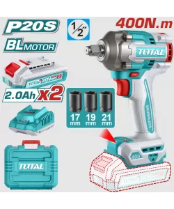 TOTAL - MASINA DE INSURUBAT CU IMPACT CU ACUMULATOR 20V-2.0AH LI-ION (INCLUDE 2 ACUMULATORI,1 INCARC TOTAL - MASINA DE INSURUBAT CU IMPACT CU ACUMULATOR 20V-2.0AH LI-ION (INCLUDE 2 ACUMULATORI,1 INCARC