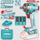TOTAL - MASINA DE INSURUBAT CU IMPACT CU ACUMULATOR 20V-2.0AH LI-ION (INCLUDE 2 ACUMULATORI,1 INCARC