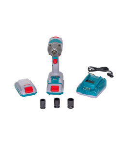 TOTAL - MASINA DE INSURUBAT CU IMPACT CU ACUMULATOR 20V-2.0AH LI-ION (INCLUDE 2 ACUMULATORI,1 INCARC
