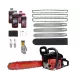 Pachet Drujba benzina 8.5cp + 3 lanturi + 3 lame + x2 ulei ungere lant 1L + x2 ulei amestec 0.5L + x2 bujii + accesorii + manusi protectie, MOTOYAMA JAPAN