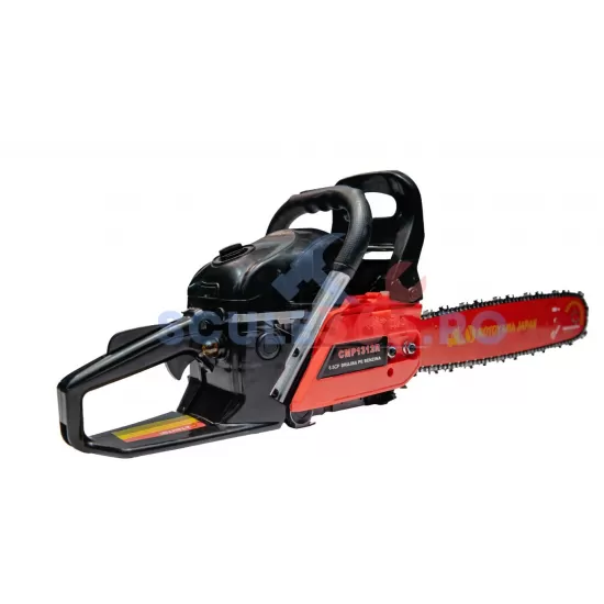 PACHET Drujba benzina 8.5CP + 3 lanturi + 1 lama + x1 ulei ungere 1L, x1 ulei ameste 0.5l + accesorii + manusi protectie + 2 bujii, MOTOYAMA JAPAN