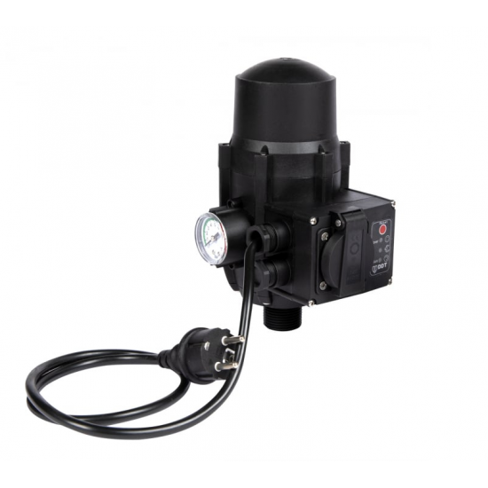 Pompa submersibila de mare adancime, DDT, 4SDM3-7, 1500 W, 7 m³/h, 7 turbine, Inox, 30 m cablu + Presostat electronic automat, DDT, LS-4 + accesorii