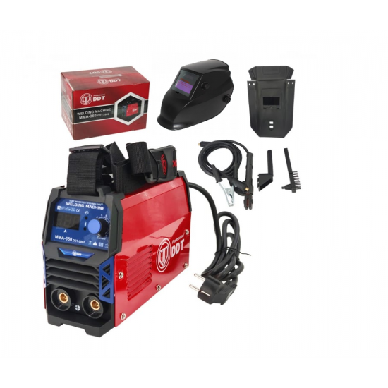 Pachet  Aparat de sudura DDT PROFESSIONAL DDT-2002 , MMA 350A, afisaj electronic LCD, Invertor, tehnologie inalta + Masca Sudura Automata cu Reglaj si Cristale