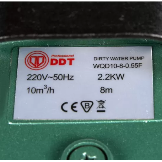 Pompa submersibila apa murdara, cu plutitor, fara tocator, DDT, WQD10, 2200 W+ Furtun pompieri 2 toli 20 m Pompa submersibila apa murdara, cu plutitor, fara tocator, DDT, WQD10, 2200 W+ Furtun pompieri 2 toli 20 m