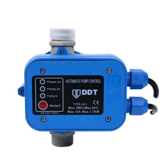 Pachet Pompa de suprafata, DDT, JET100L, 1500 W, Fonta, Bobinaj 100% cupru + Presostat electronic automat DDT LS1, 1.1kW, 10 bar