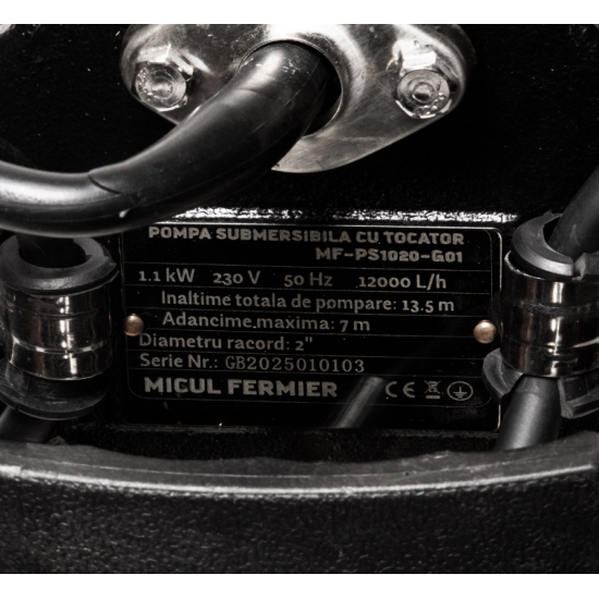 Pompa submersibila Micul Fermier 1.1 kW, 12000l/h, H13.5m