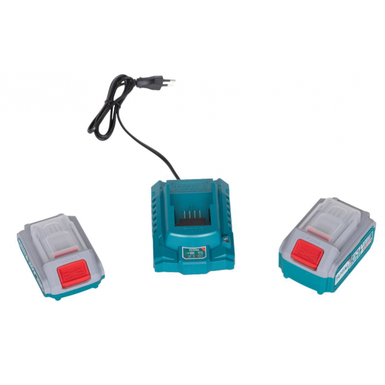 TOTAL - KIT COMBO 20V - FIERASTRAU CIRCULAR, MASINA DE GAURIT CU IMPACT, SLEFUITOR (INCLUDE 2 ACUMUL