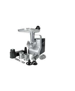 Masina de tocat carne multifunctionala ZILAN ZLN0126, Negru/Gri 2100 W, 3 viteze, Accesorii pentru feliat legume, Accesoriu pentru carnati, Accesorii pentru feliere si maruntire, Cutit inox,