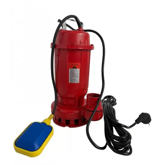 Pachet Cu Pompa apa murdara din fonta DDT rosie WQD10 cu plutitor, 1100 W, 15 m³/h + Furtunul de pompier 2'' 20 m, 8 bari, cu cuple + Furtunul de pompier 2'' 20 m, 8 bari