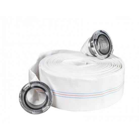 Pachet Cu Pompa apa murdara din fonta DDT rosie WQD10 cu plutitor, 1100 W, 15 m³/h + Furtunul de pompier 2'' 20 m, 8 bari, cu cuple + Furtunul de pompier 2'' 20 m, 8 bari