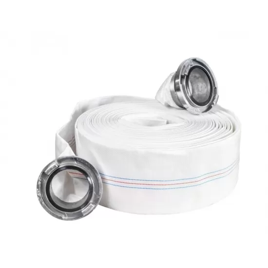 Pachet Cu Pompa apa murdara din fonta DDT rosie WQD10 cu plutitor, 1100 W, 15 m³/h + Furtunul de pompier 2'' 20 m, 8 bari, cu cuple + Furtunul de pompier 2'' 20 m, 8 bari