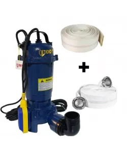 Pompa submersibila cu tocator si plutitor, DDT, WQD10, 2600W + Furtun pompier, 20 metri, 2 toli + Furtunul de pompier 2'' 20 m, 8 bari, cu cuple Pompa submersibila cu tocator si plutitor, DDT, WQD10, 2600W + Furtun pompier, 20 metri, 2 toli + Furtunul de pompier 2'' 20 m, 8 bari, cu cuple