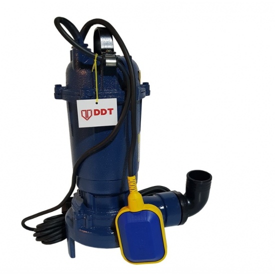 Pompa submersibila cu tocator si plutitor, DDT, WQD10, 2600W + Furtun pompier, 20 metri, 2 toli + Furtunul de pompier 2'' 20 m, 8 bari, cu cuple