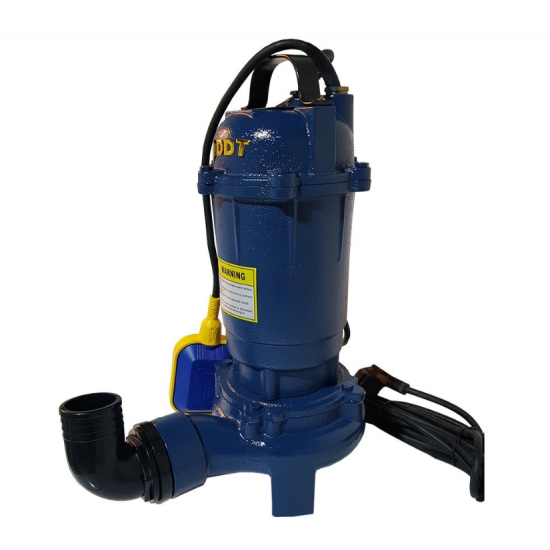 Pompa submersibila cu tocator si plutitor, DDT, WQD10, 2600W + Furtun pompier, 20 metri, 2 toli + Furtunul de pompier 2'' 20 m, 8 bari, cu cuple