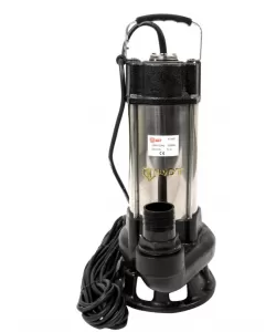 Pompa submersibila cu dublu tocator pentru apa murdara, DDT, V1500T, 1500 W, Inox + Furtun pompier, 20 metri, 2 toli + Furtunul de pompier 2'' 20 m, 8 bari, cu cuple