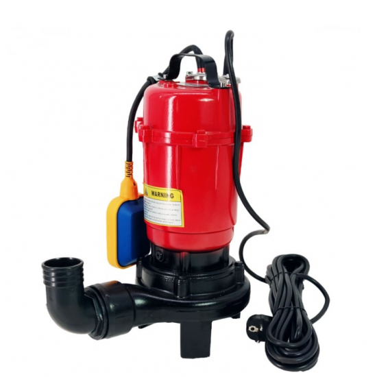 Pompa submersibila cu tocator si plutitor, DDT, WQD10, 2600W + Furtun pompier, 20 metri, 2 toli + Furtunul de pompier 2'' 20 m, 8 bari, cu cuple