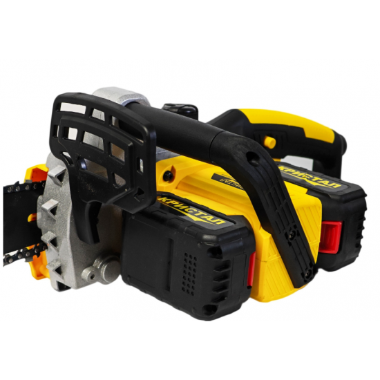 Drujba, mini fierastrau cu 2 acumulator DDT-CRISTAL, 48V, 1600W, 4800rot/min, 5A, Brushless, Motor fara perii, lungimea lamei de 405mm, 2 lame, 2 lanturi