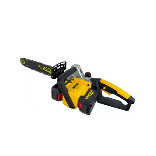 Drujba, mini fierastrau cu 2 acumulator DDT-CRISTAL, 48V, 1600W, 4800rot/min, 5A, Brushless, Motor fara perii, lungimea lamei de 405mm, 2 lame, 2 lanturi