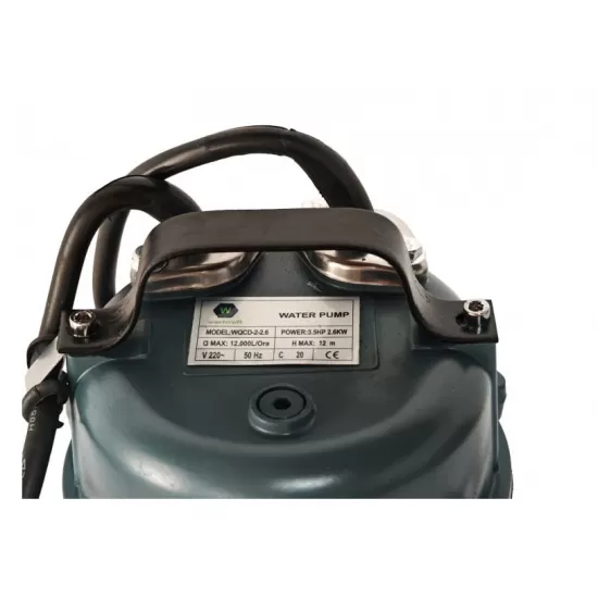 Pompa apa murdara DDT cu tocator exterior si flotor, 2600 W, 12 mc/h, 12 m refulare + Furtun pompier 2" 20 M +Furtunul de pompier 2'' 20 m, 8 bari, cu cuple Pompa apa murdara DDT cu tocator exterior si flotor, 2600 W, 12 mc/h, 12 m refulare + Furtun pompier 2" 20 M +Furtunul de pompier 2'' 20 m, 8 bari, cu cuple