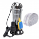 Pompa pentru apa murdara cu plutitor fara tocator, DDT, Inox, SWP2550F, 2550 W, 25 mc/h + Furtun pompier, 20 metri, 2 toli + Furtun pompier, 20 metri, 2 toli, cu cuple