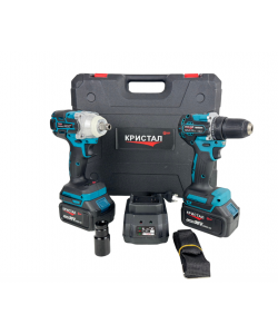 Set Masina De Gaurit si Infiletat Si Masina De Insurubat cu Impact DDT-KRISTAL 2 Acumulatori 36V 4Ah, Brushless, Motor fara perii