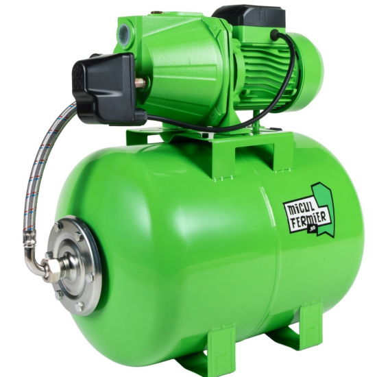 Hidrofor Micul Fermier 1.5 kW, debit maxim 3000l/h, inaltime maxima de pompare 53m, corp pompa fonta, butelie 50L